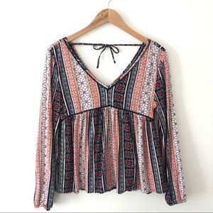 A&F | V-Neck Peasant Top